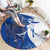 Kentucky Racing Horses Derby Hat Girl Round Carpet Blue Color