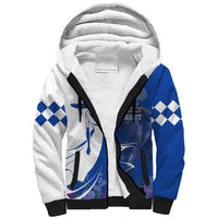 Kentucky Racing Horses Derby Hat Girl Sherpa Hoodie Blue Color - Wonder Print Shop