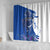 Kentucky Racing Horses Derby Hat Girl Shower Curtain Blue Color