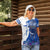 Kentucky Racing Horses Derby Hat Girl Women Polo Shirt Blue Color - Wonder Print Shop