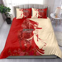 Kentucky Racing Horses Derby Hat Girl Bedding Set Red Color - Wonder Print Shop
