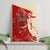 Kentucky Racing Horses Derby Hat Girl Canvas Wall Art Red Color - Wonder Print Shop