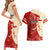 Kentucky Racing Horses Derby Hat Girl Couples Matching Short Sleeve Bodycon Dress and Hawaiian Shirt Red Color - Wonder Print Shop