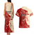 Kentucky Racing Horses Derby Hat Girl Couples Matching Tank Maxi Dress and Hawaiian Shirt Red Color - Wonder Print Shop