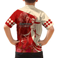 Kentucky Racing Horses Derby Hat Girl Family Matching Long Sleeve Bodycon Dress and Hawaiian Shirt Red Color - Wonder Print Shop