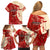 Kentucky Racing Horses Derby Hat Girl Family Matching Off Shoulder Short Dress and Hawaiian Shirt Red Color - Wonder Print Shop