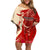 Kentucky Racing Horses Derby Hat Girl Family Matching Off Shoulder Short Dress and Hawaiian Shirt Red Color - Wonder Print Shop