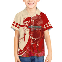 Kentucky Racing Horses Derby Hat Girl Family Matching Off Shoulder Short Dress and Hawaiian Shirt Red Color - Wonder Print Shop