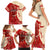 Kentucky Racing Horses Derby Hat Girl Family Matching Short Sleeve Bodycon Dress and Hawaiian Shirt Red Color - Wonder Print Shop