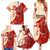 Kentucky Racing Horses Derby Hat Girl Family Matching Summer Maxi Dress and Hawaiian Shirt Red Color - Wonder Print Shop