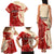 Kentucky Racing Horses Derby Hat Girl Family Matching Tank Maxi Dress and Hawaiian Shirt Red Color - Wonder Print Shop