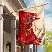 Kentucky Racing Horses Derby Hat Girl Garden Flag Red Color - Wonder Print Shop