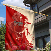 Kentucky Racing Horses Derby Hat Girl Garden Flag Red Color - Wonder Print Shop