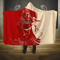Kentucky Racing Horses Derby Hat Girl Hooded Blanket Red Color