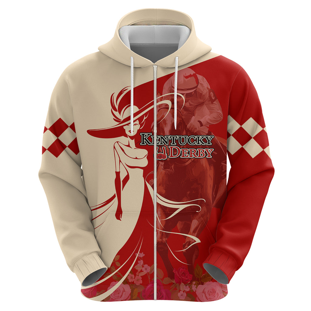Kentucky Racing Horses Derby Hat Girl Hoodie Red Color - Wonder Print Shop