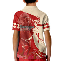 Kentucky Racing Horses Derby Hat Girl Kid Polo Shirt Red Color - Wonder Print Shop