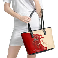Kentucky Racing Horses Derby Hat Girl Leather Tote Bag Red Color - Wonder Print Shop