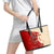 Kentucky Racing Horses Derby Hat Girl Leather Tote Bag Red Color - Wonder Print Shop