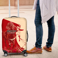 Kentucky Racing Horses Derby Hat Girl Luggage Cover Red Color - Wonder Print Shop