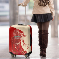 Kentucky Racing Horses Derby Hat Girl Luggage Cover Red Color - Wonder Print Shop