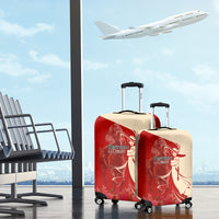 Kentucky Racing Horses Derby Hat Girl Luggage Cover Red Color - Wonder Print Shop