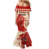 Kentucky Racing Horses Derby Hat Girl Mermaid Dress Red Color - Wonder Print Shop