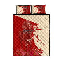 Kentucky Racing Horses Derby Hat Girl Quilt Bed Set Red Color - Wonder Print Shop