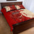 Kentucky Racing Horses Derby Hat Girl Quilt Bed Set Red Color