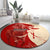Kentucky Racing Horses Derby Hat Girl Round Carpet Red Color