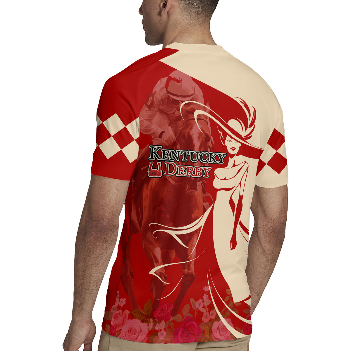 Kentucky Racing Horses Derby Hat Girl Rugby Jersey Red Color - Wonder Print Shop