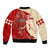 Kentucky Racing Horses Derby Hat Girl Sleeve Zip Bomber Jacket Red Color - Wonder Print Shop