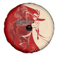 Kentucky Racing Horses Derby Hat Girl Spare Tire Cover Red Color - Wonder Print Shop