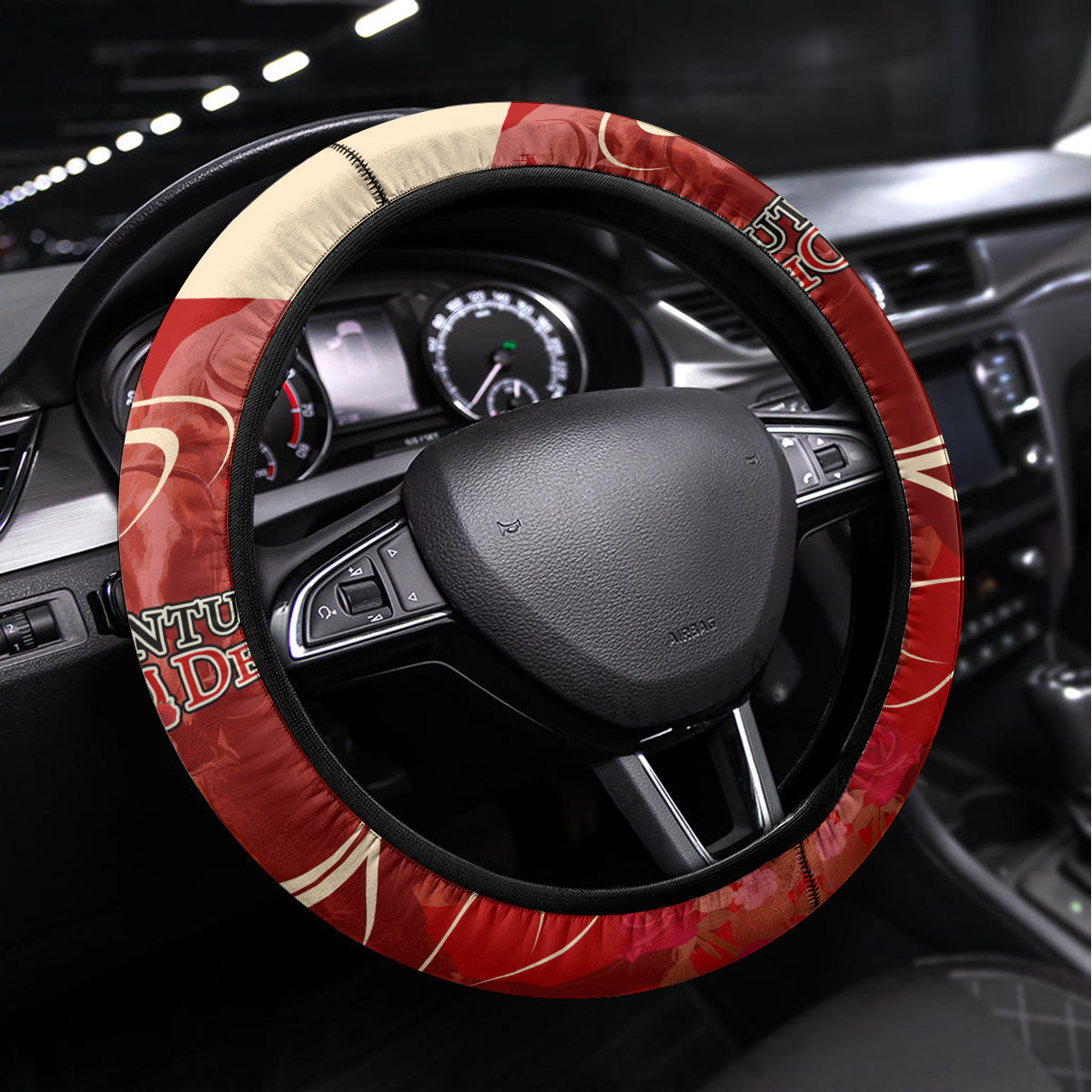 Kentucky Racing Horses Derby Hat Girl Steering Wheel Cover Red Color - Wonder Print Shop