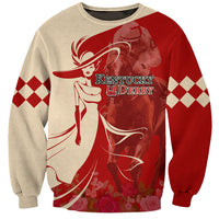 Kentucky Racing Horses Derby Hat Girl Sweatshirt Red Color - Wonder Print Shop