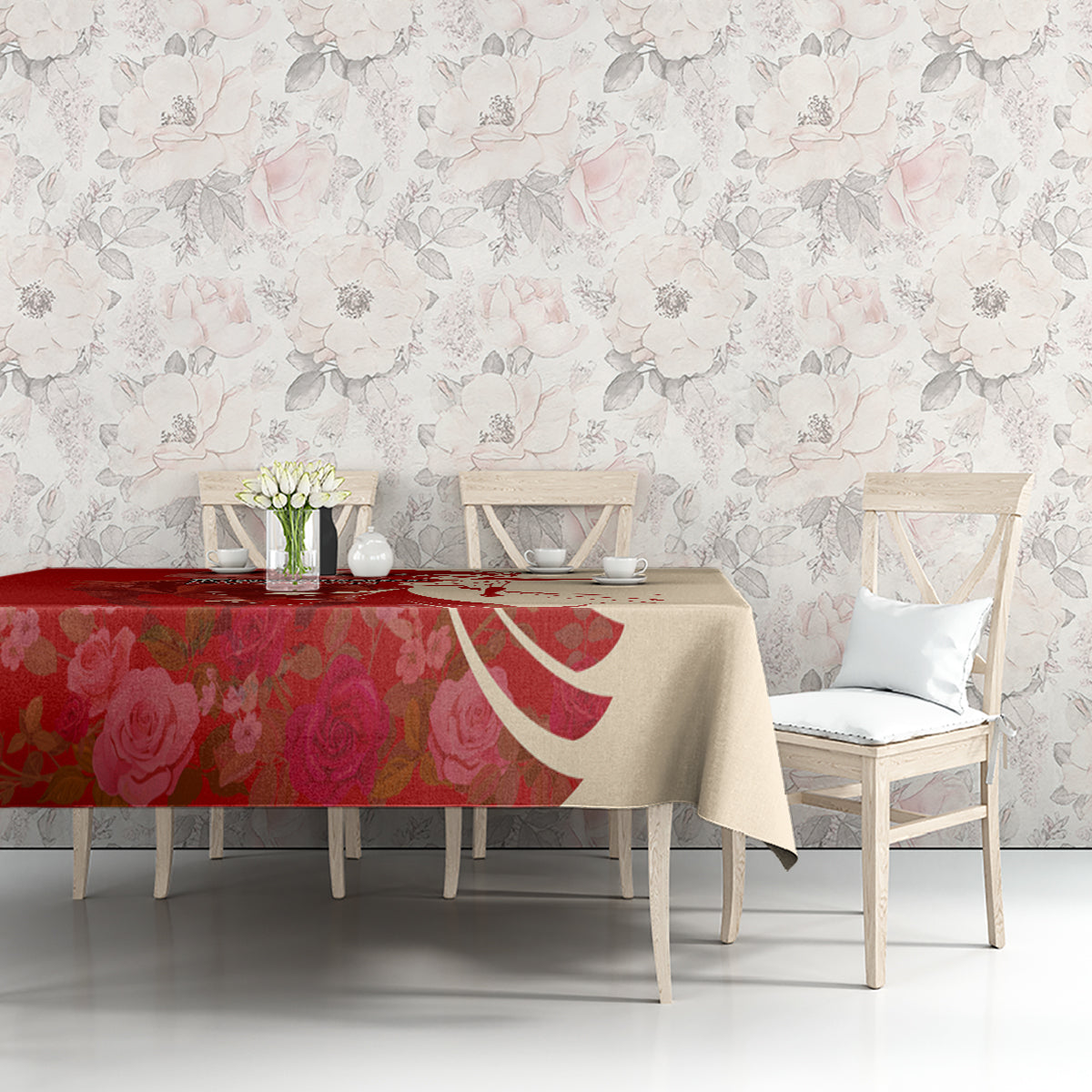 Kentucky Racing Horses Derby Hat Girl Tablecloth Red Color - Wonder Print Shop