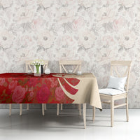 Kentucky Racing Horses Derby Hat Girl Tablecloth Red Color - Wonder Print Shop