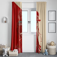 Kentucky Racing Horses Derby Hat Girl Window Curtain Red Color - Wonder Print Shop