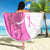 Kentucky Racing Horses Derby Hat Girl Beach Blanket Pink Color - Wonder Print Shop