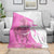 Kentucky Racing Horses Derby Hat Girl Blanket Pink Color