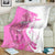 Kentucky Racing Horses Derby Hat Girl Blanket Pink Color