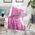 Kentucky Racing Horses Derby Hat Girl Blanket Pink Color