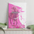 Kentucky Racing Horses Derby Hat Girl Canvas Wall Art Pink Color - Wonder Print Shop
