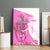Kentucky Racing Horses Derby Hat Girl Canvas Wall Art Pink Color - Wonder Print Shop
