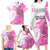Kentucky Racing Horses Derby Hat Girl Family Matching Long Sleeve Bodycon Dress and Hawaiian Shirt Pink Color - Wonder Print Shop
