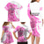 Kentucky Racing Horses Derby Hat Girl Family Matching Long Sleeve Bodycon Dress and Hawaiian Shirt Pink Color - Wonder Print Shop