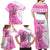 Kentucky Racing Horses Derby Hat Girl Family Matching Off Shoulder Maxi Dress and Hawaiian Shirt Pink Color - Wonder Print Shop