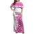 Kentucky Racing Horses Derby Hat Girl Family Matching Off Shoulder Maxi Dress and Hawaiian Shirt Pink Color - Wonder Print Shop