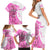 Kentucky Racing Horses Derby Hat Girl Family Matching Short Sleeve Bodycon Dress and Hawaiian Shirt Pink Color - Wonder Print Shop