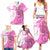 Kentucky Racing Horses Derby Hat Girl Family Matching Summer Maxi Dress and Hawaiian Shirt Pink Color - Wonder Print Shop