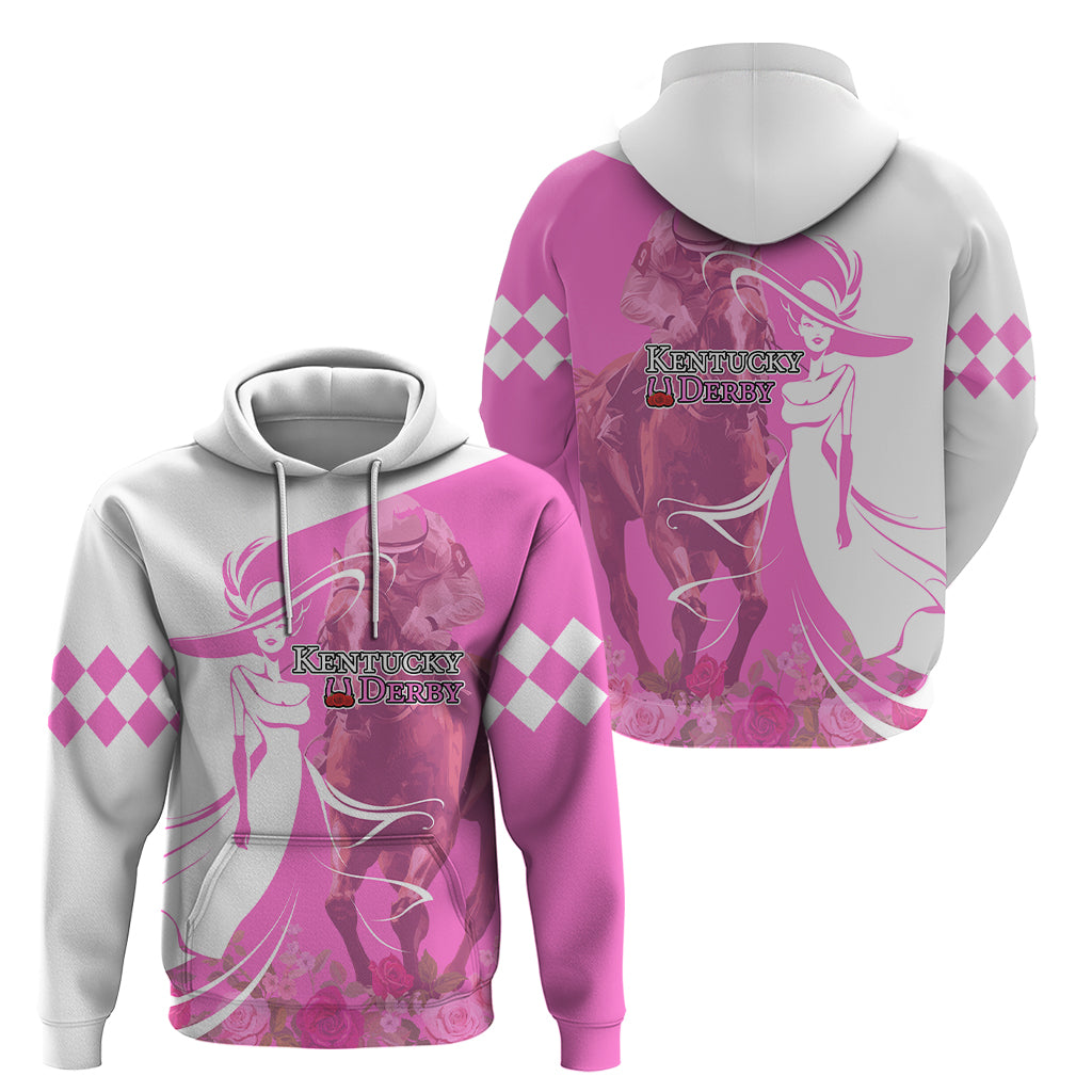 Kentucky Racing Horses Derby Hat Girl Hoodie Pink Color - Wonder Print Shop